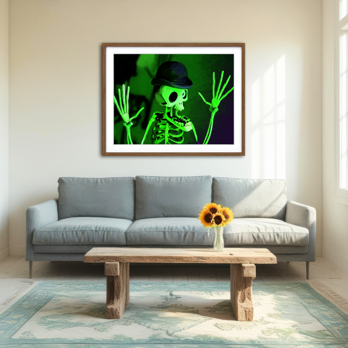 AUTO-MOCKUP ROOM | Corpse Bride Skeleton Wall Art