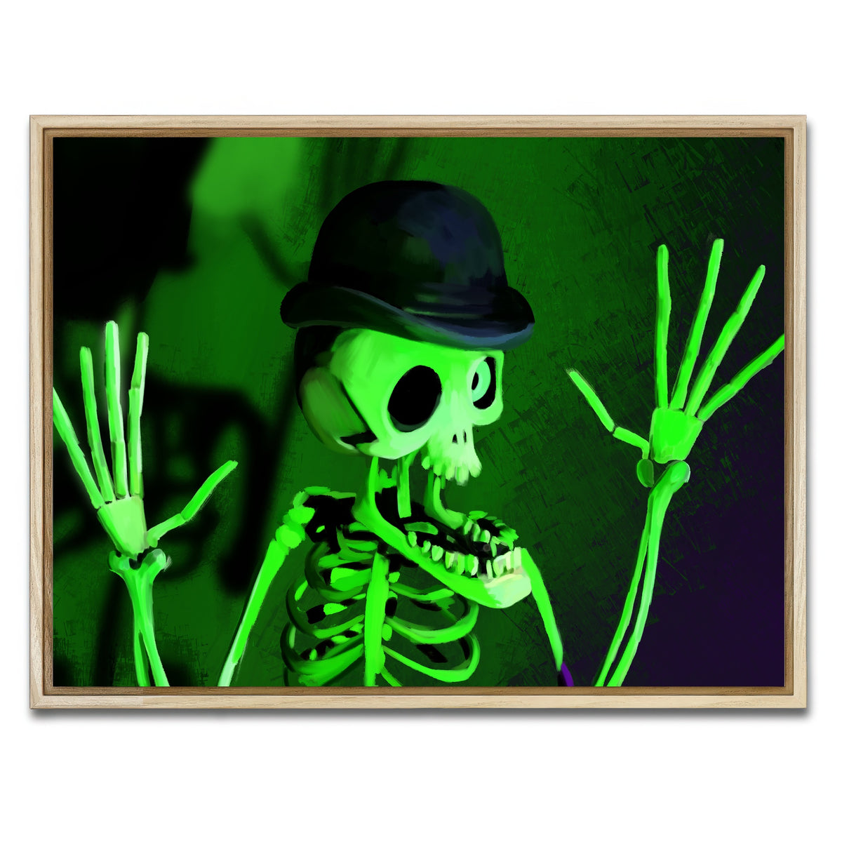 AUTO-MOCKUP WHITE | Corpse Bride Skeleton | 1 Piece | Natural Framed Canvas | group=4x3