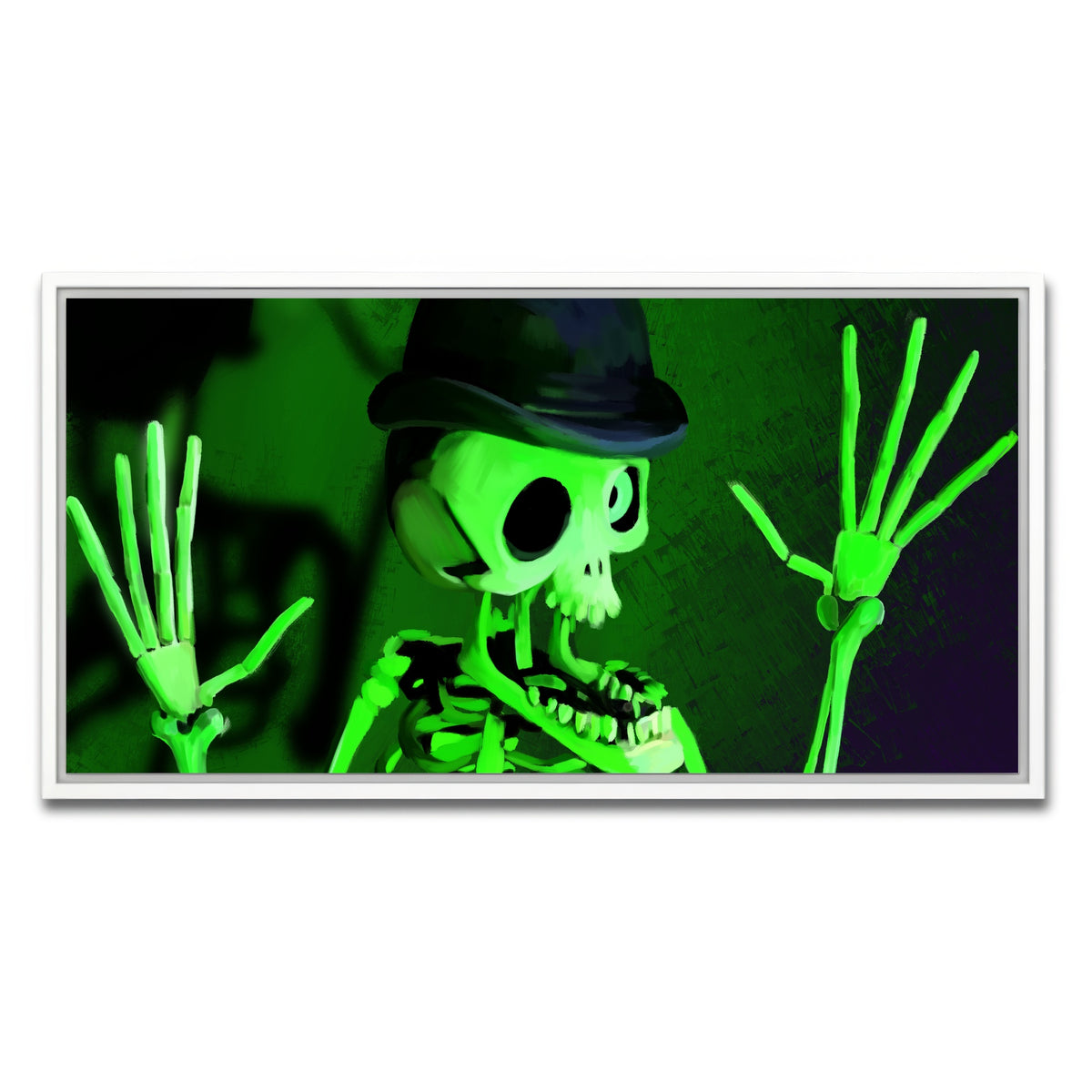 AUTO-MOCKUP WHITE | Corpse Bride Skeleton | 1 Piece | White Framed Canvas | group=2x1