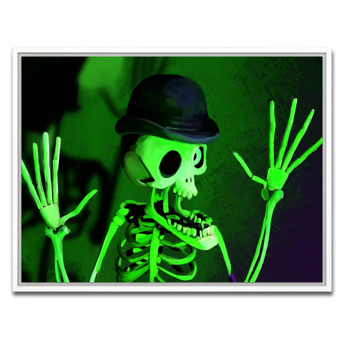 AUTO-MOCKUP WHITE | Corpse Bride Skeleton | 1 Piece | White Framed Canvas | group=4x3