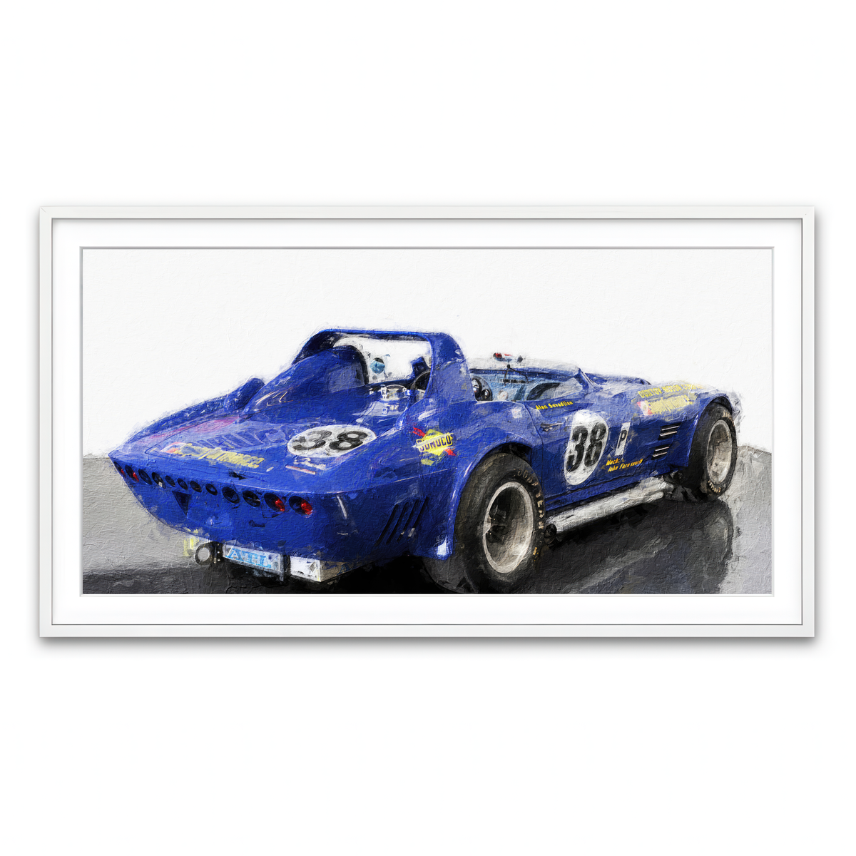 Framed Print 2x1 White