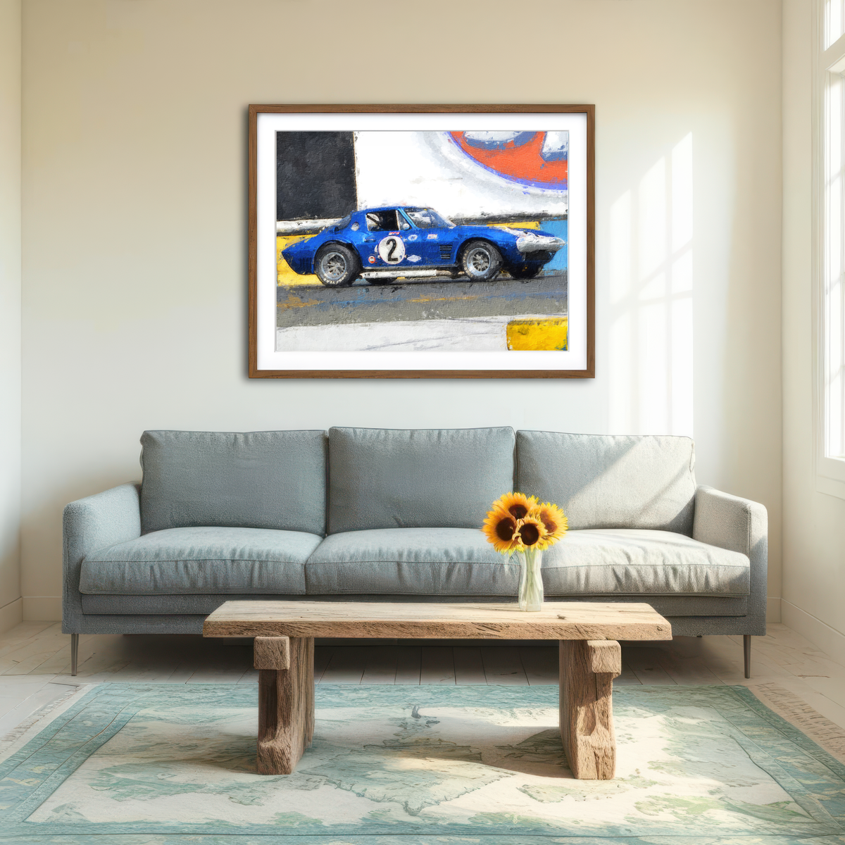 AUTO-MOCKUP ROOM | Corvette Grand Sport Side Wall Art