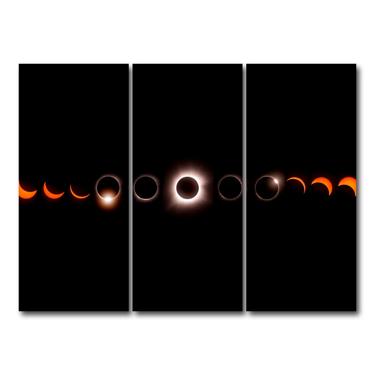 AUTO-MOCKUP WHITE | Cosmic Totality | 3 Piece | Gallery Wrap Canvas | group=8x18