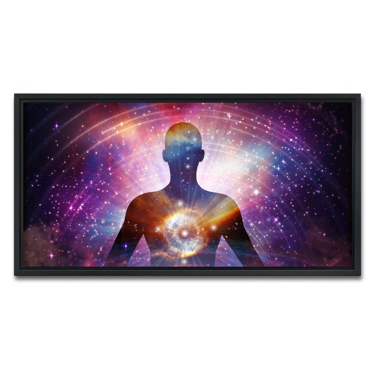 AUTO-MOCKUP WHITE | Cosmic connection | 1 Piece | Black Framed Canvas | group=2x1