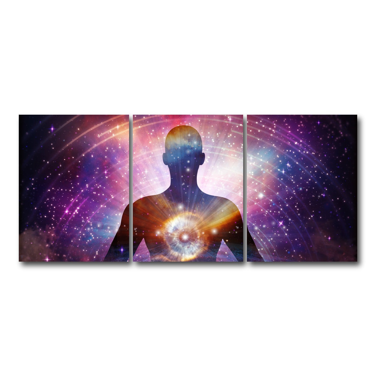 AUTO-MOCKUP WHITE | Cosmic connection | 3 Piece | Gallery Wrap Canvas | group=18x24