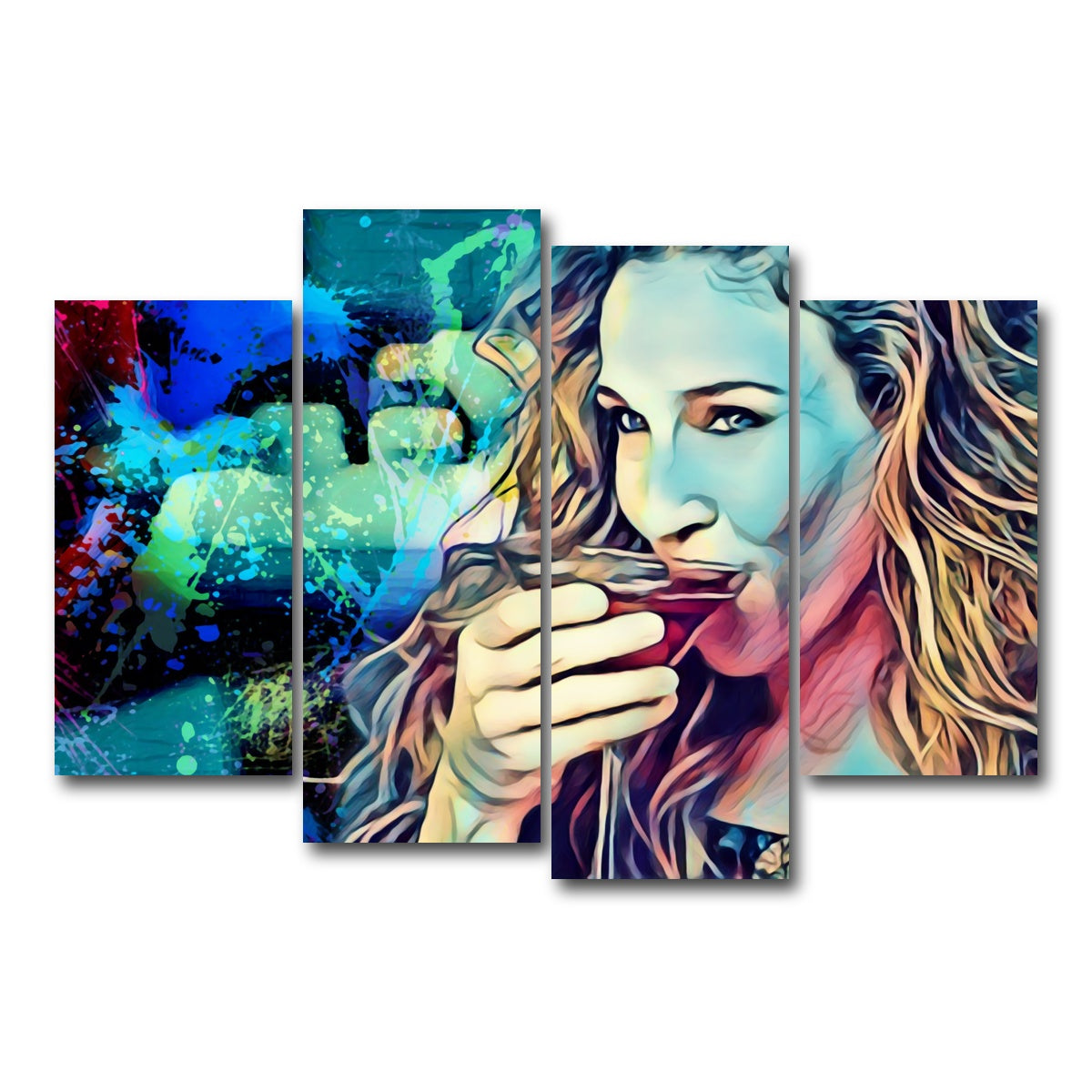 AUTO-MOCKUP WHITE | Cosmo Carrie | 4 Piece | Gallery Wrap Canvas | group=4_short