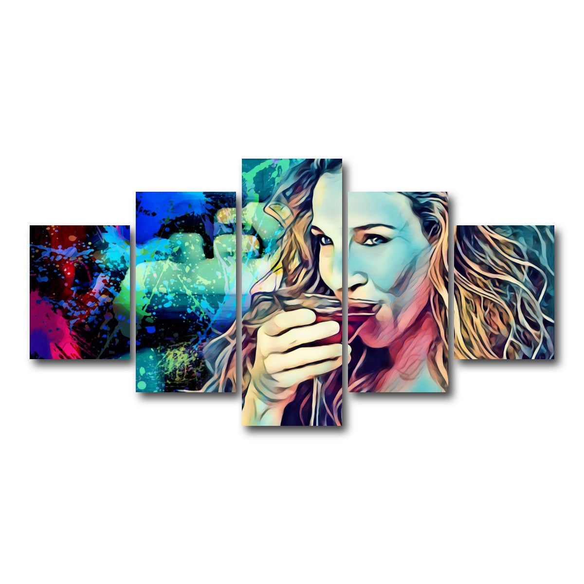 AUTO-MOCKUP WHITE | Cosmo Carrie | 5 Piece | Gallery Wrap Canvas | group=5_short