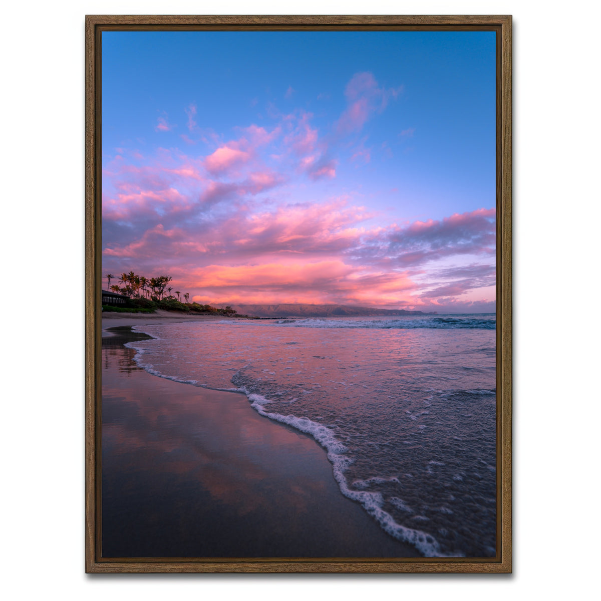 AUTO-MOCKUP WHITE | Cotton Candy Sunrise | 1 Piece | Walnut Framed Canvas | group=3x4