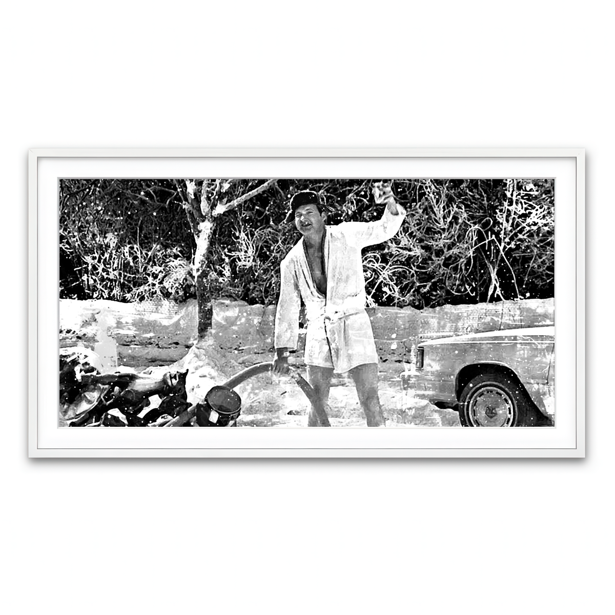 Framed Print 2x1 White