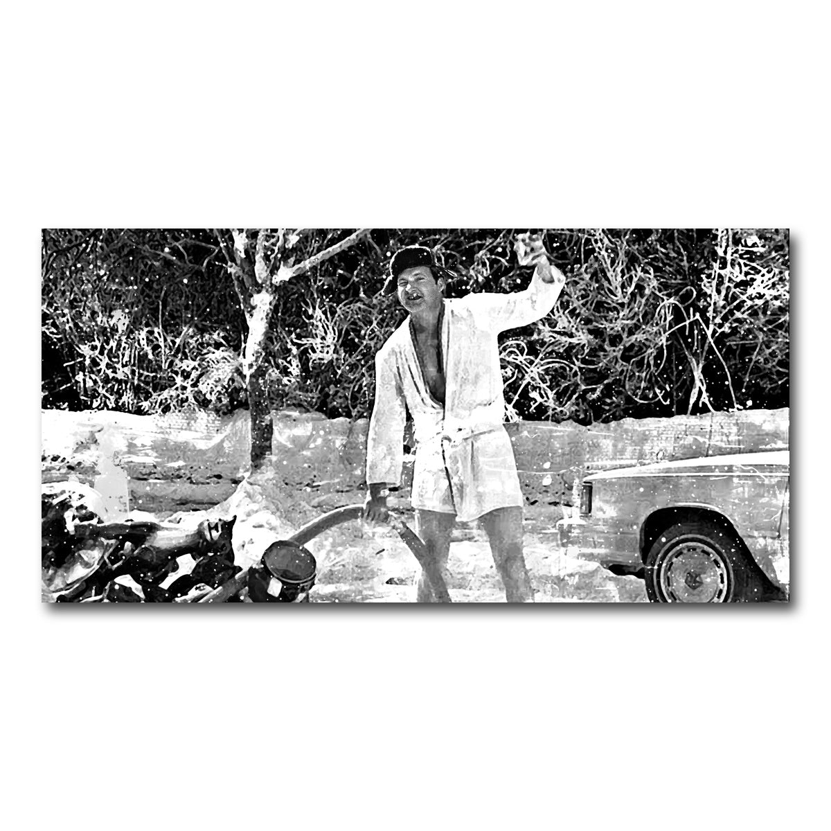 AUTO-MOCKUP WHITE | Cousin Eddie Grayscale | 1 Piece | Gallery Wrap Canvas | group=2x1