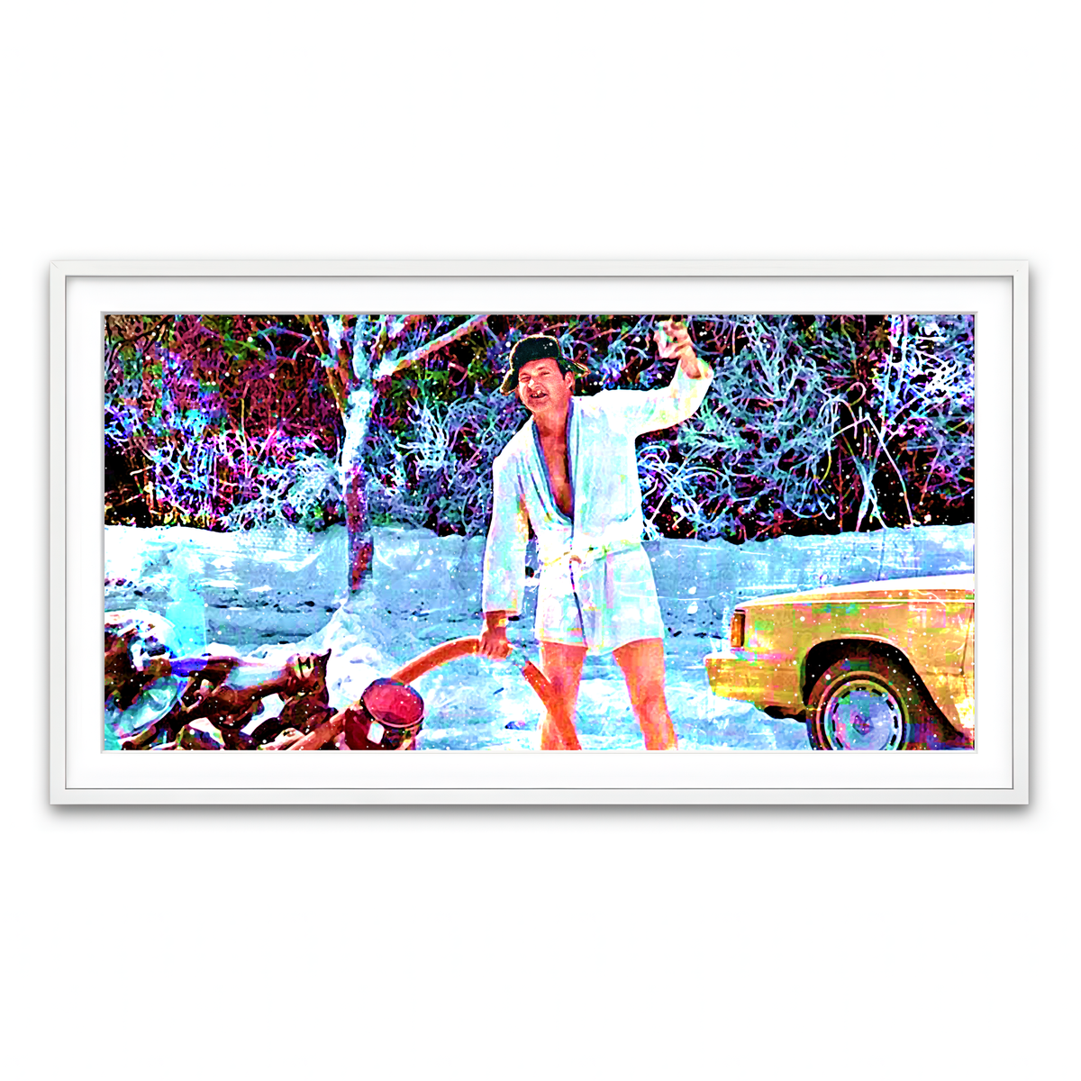 Framed Print 2x1 White