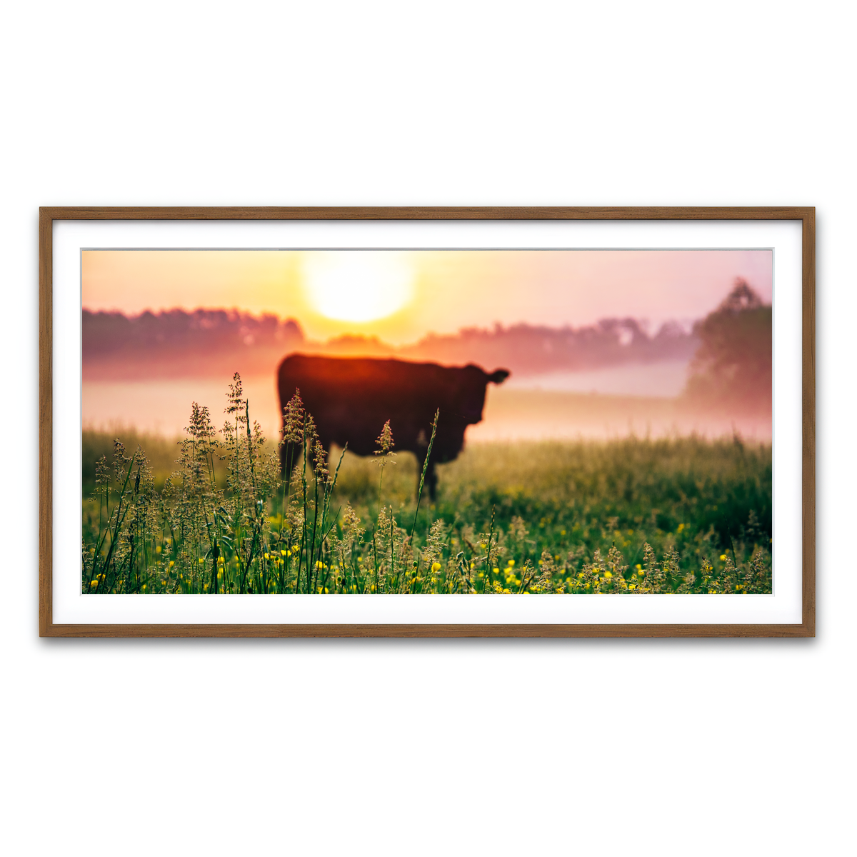 Framed Print 2x1 Walnut