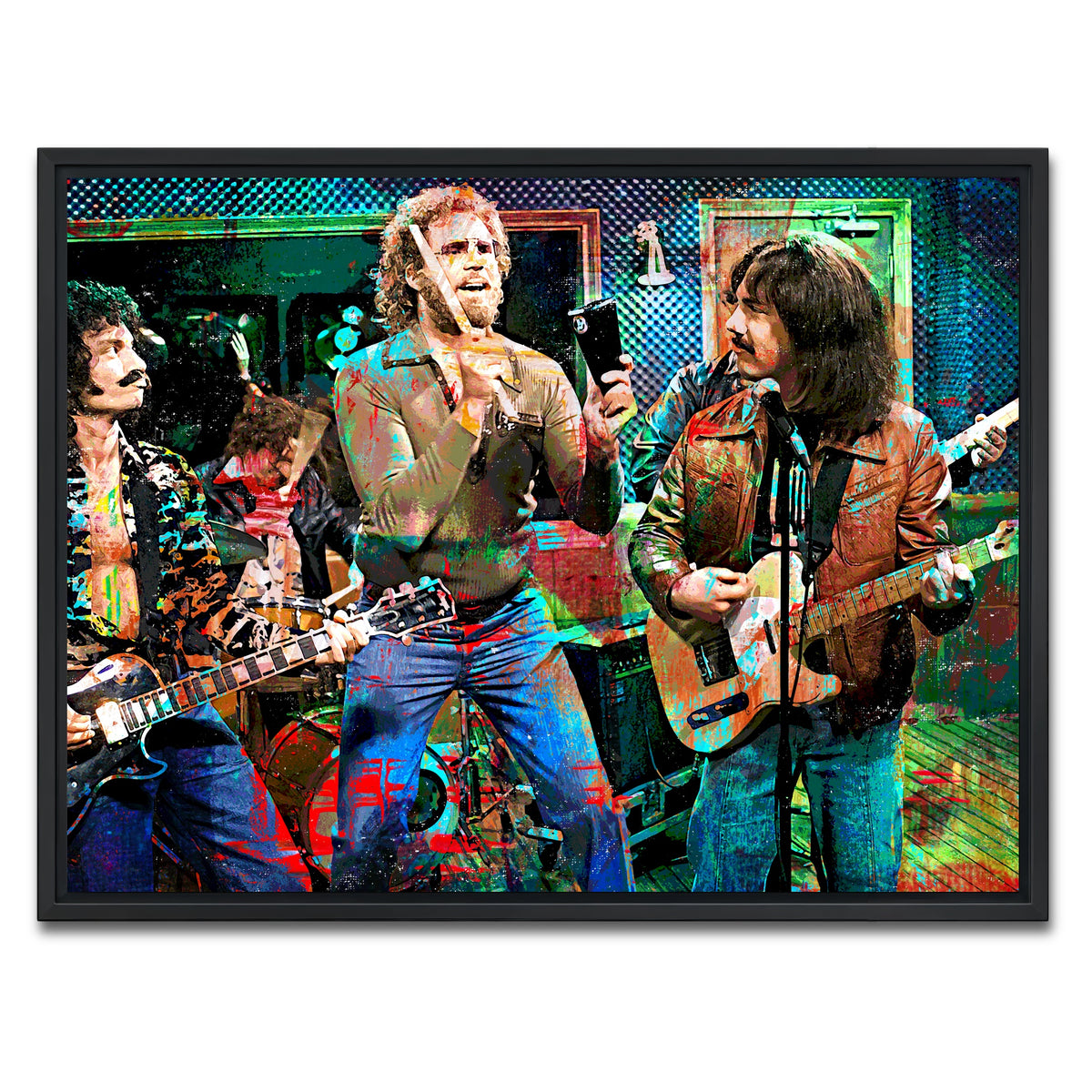 AUTO-MOCKUP WHITE | Cowbell Sketch | 1 Piece | Black Framed Canvas | group=4x3