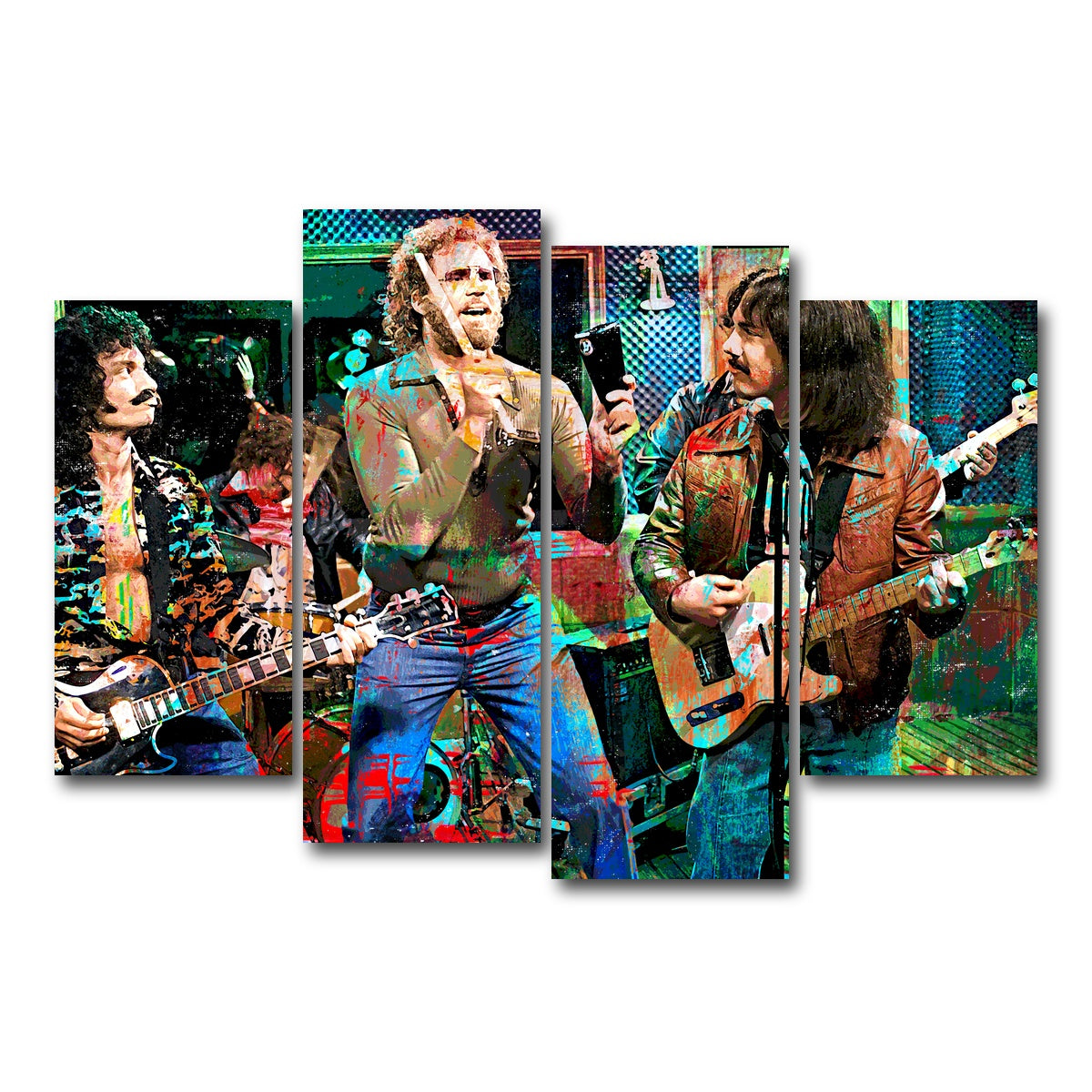 AUTO-MOCKUP WHITE | Cowbell Sketch | 4 Piece | Gallery Wrap Canvas | group=4_short