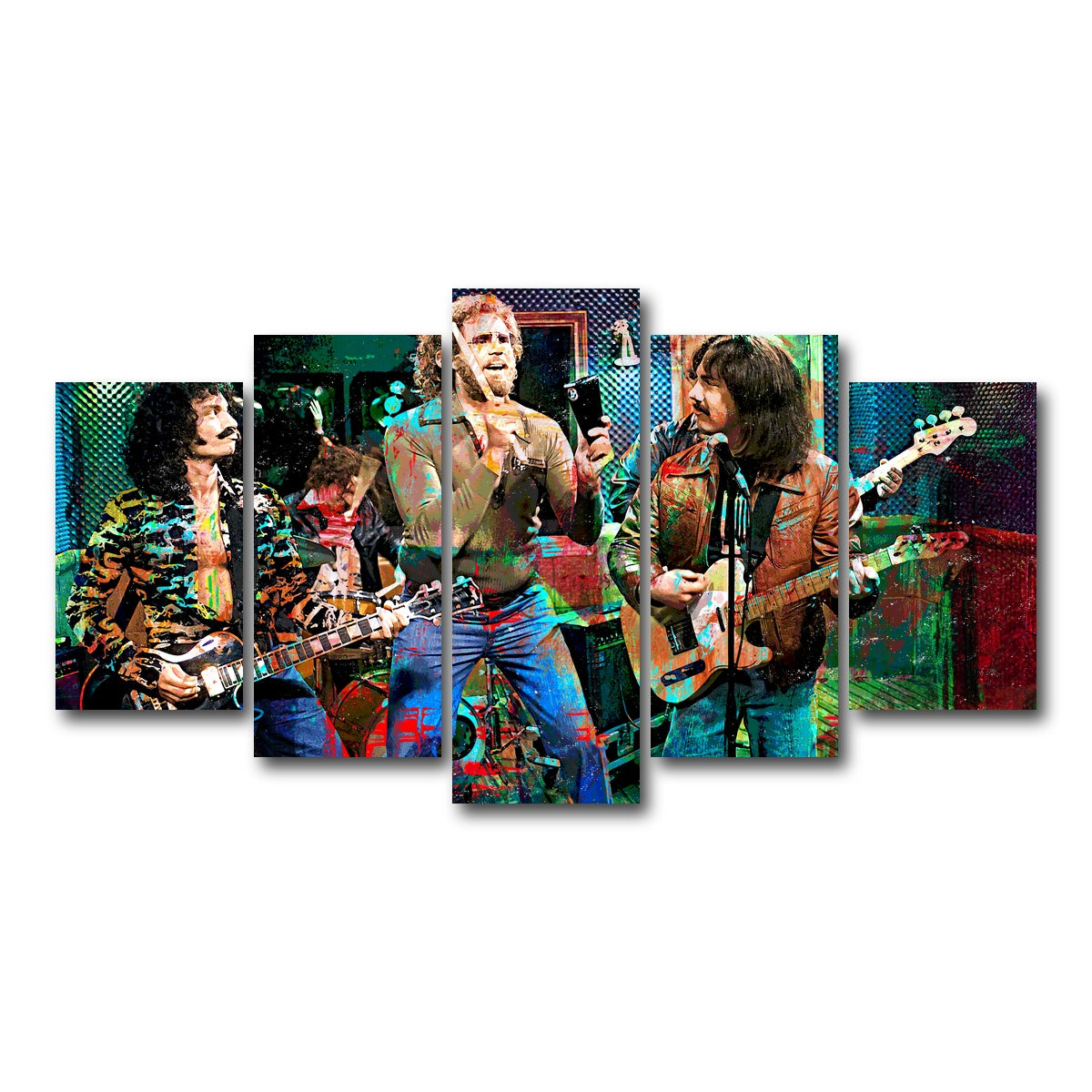 AUTO-MOCKUP WHITE | Cowbell Sketch | 5 Piece | Gallery Wrap Canvas | group=5_normal