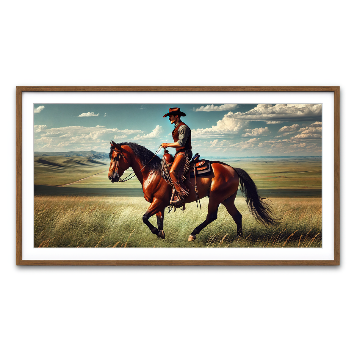 Framed Print 2x1 Walnut