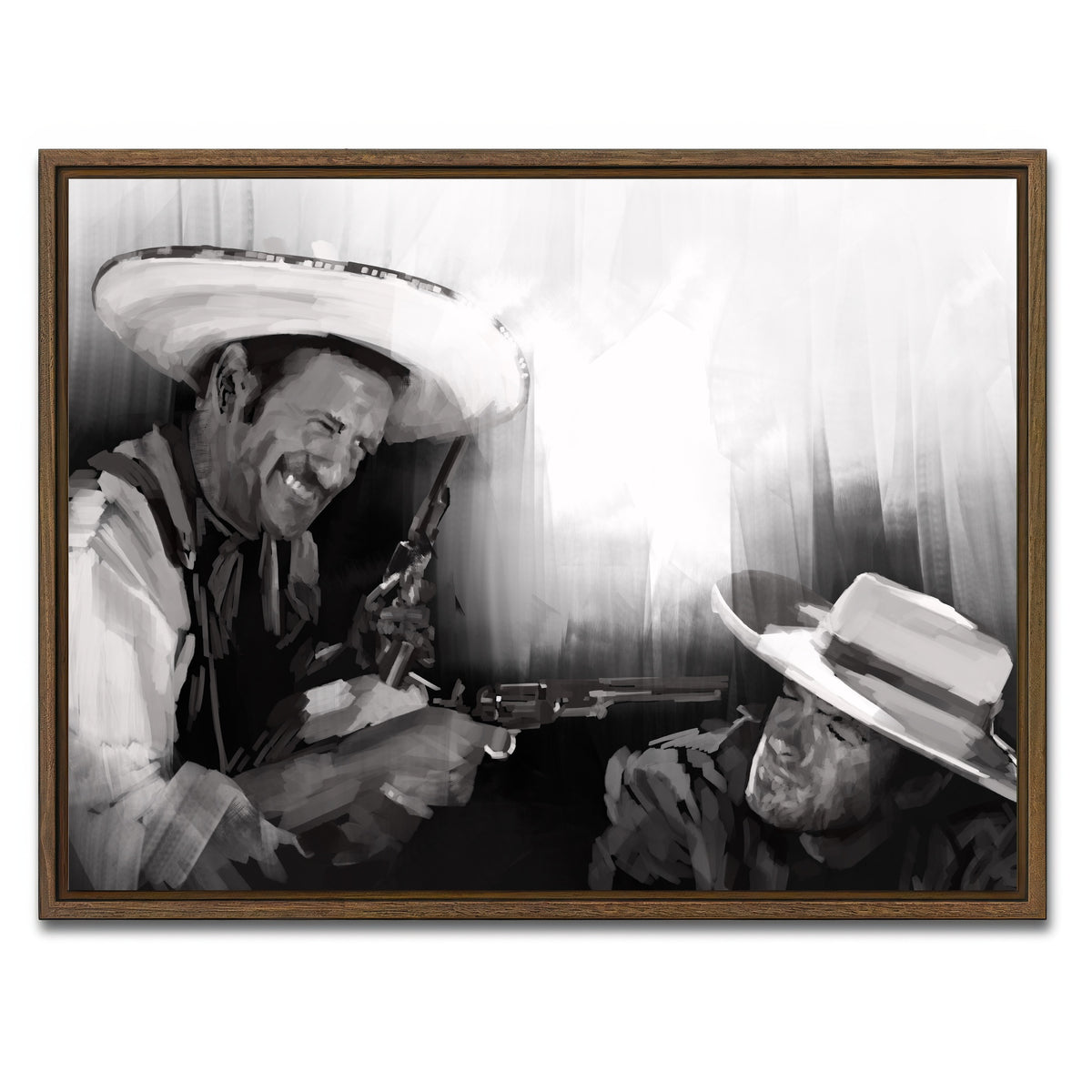 AUTO-MOCKUP WHITE | Cowboys | 1 Piece | Walnut Framed Canvas | group=4x3