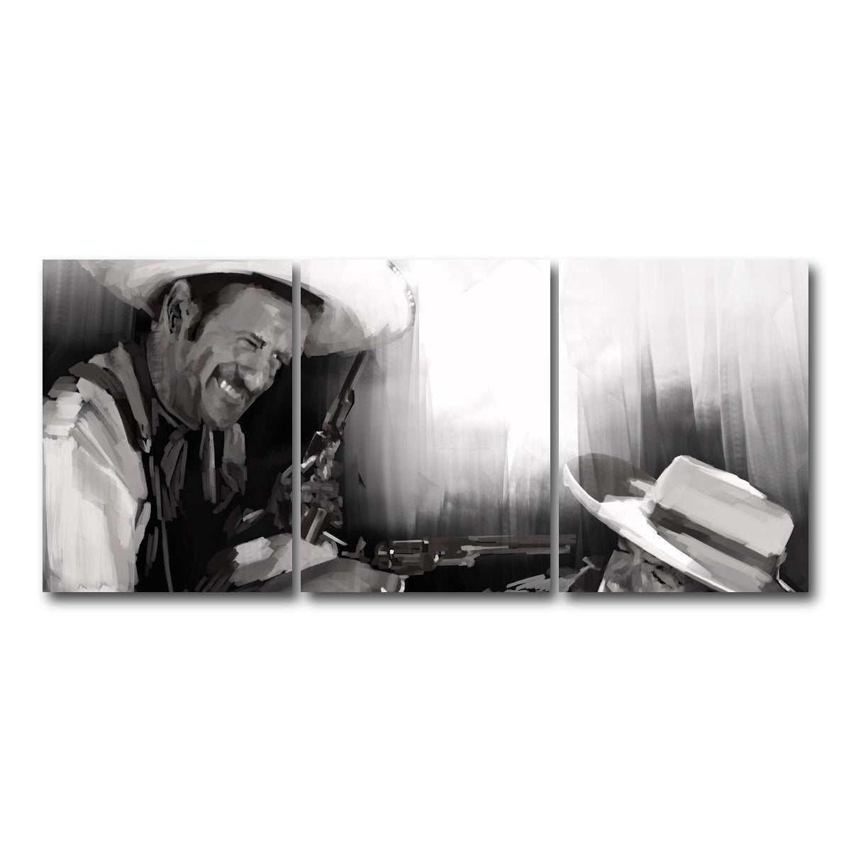 AUTO-MOCKUP WHITE | Cowboys | 3 Piece | Gallery Wrap Canvas | group=18x24