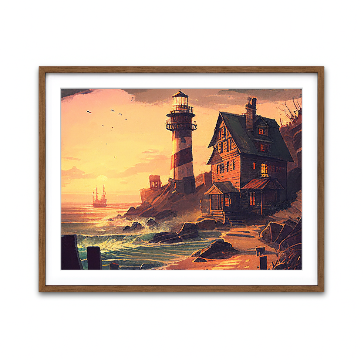 Framed Print 4x3 Walnut