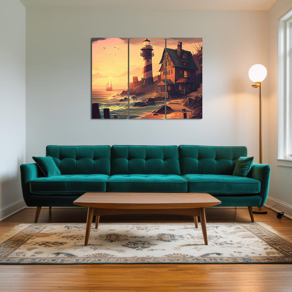 AUTO-MOCKUP ROOM | Cozy Lighthouse Shore