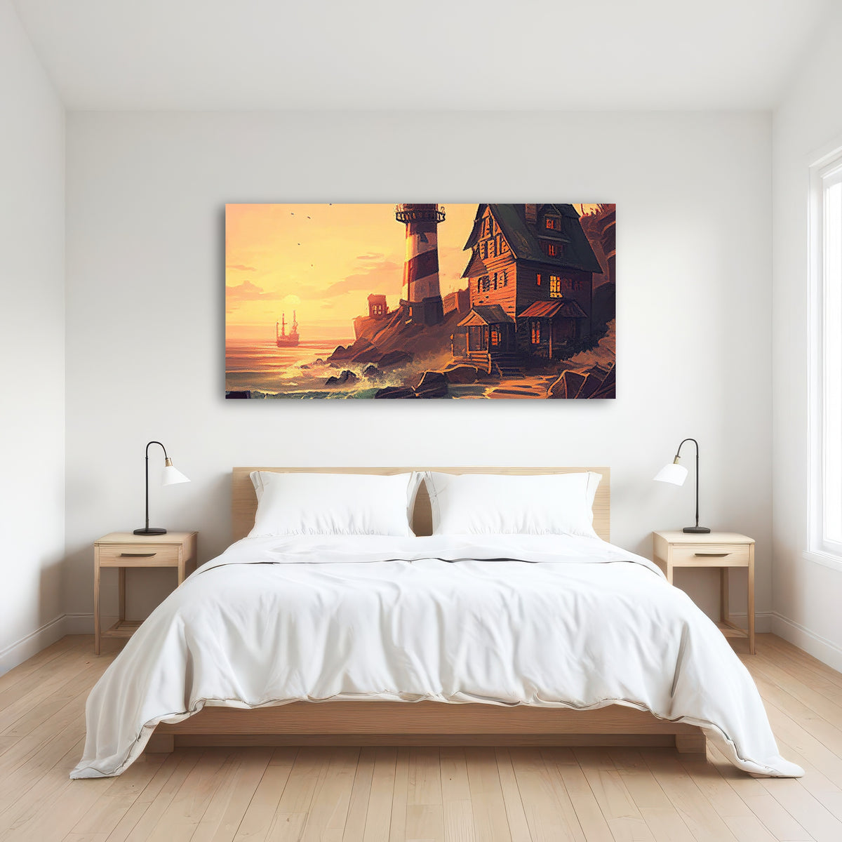 AUTO-MOCKUP ROOM | Cozy Lighthouse Shore