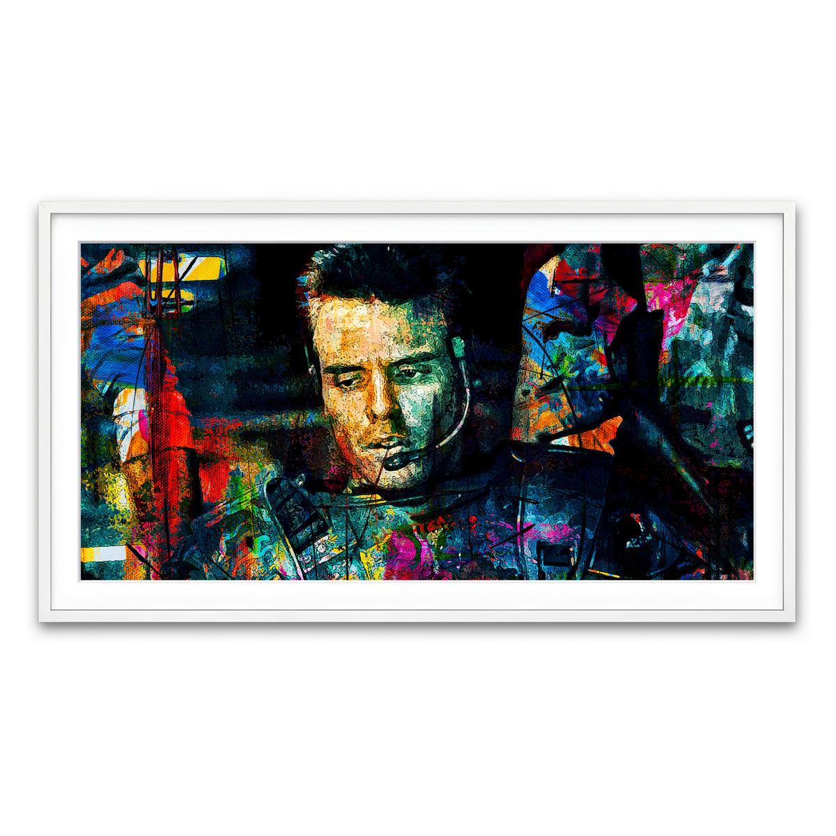 Framed Print 2x1 White