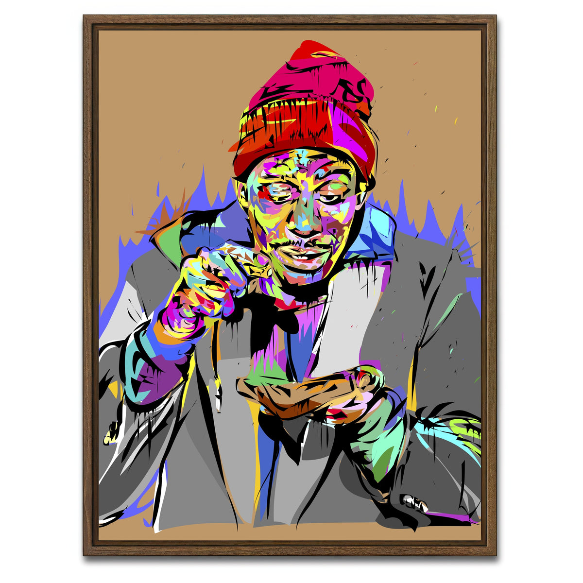 AUTO-MOCKUP WHITE | Crack | 1 Piece | Walnut Framed Canvas | group=3x4