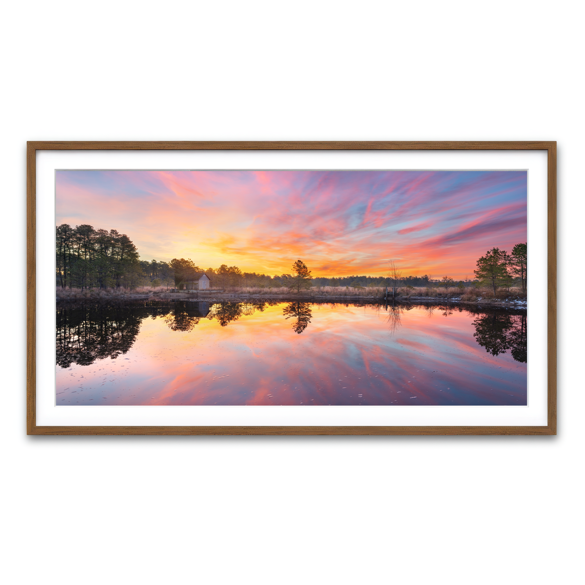 Framed Print 2x1 Walnut