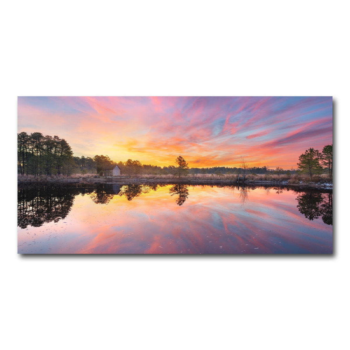 AUTO-MOCKUP WHITE | Cranberry Bog Sunrise Big Skies | 1 Piece | Gallery Wrap Canvas | group=2x1