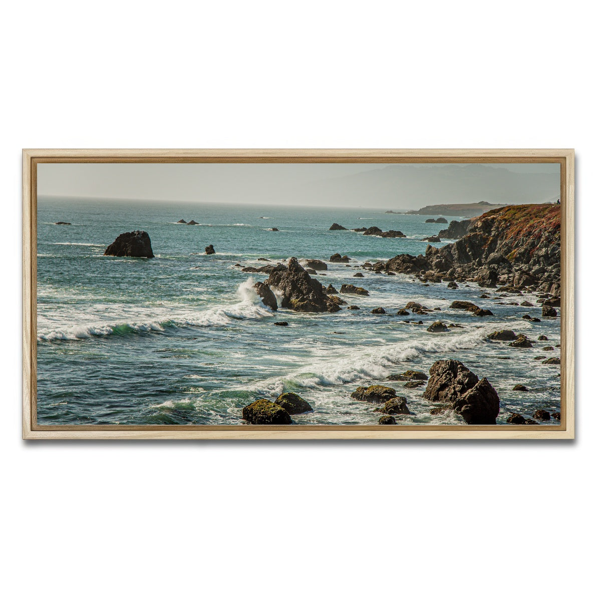 AUTO-MOCKUP WHITE | Crashing Wave | 1 Piece | Natural Framed Canvas | group=2x1