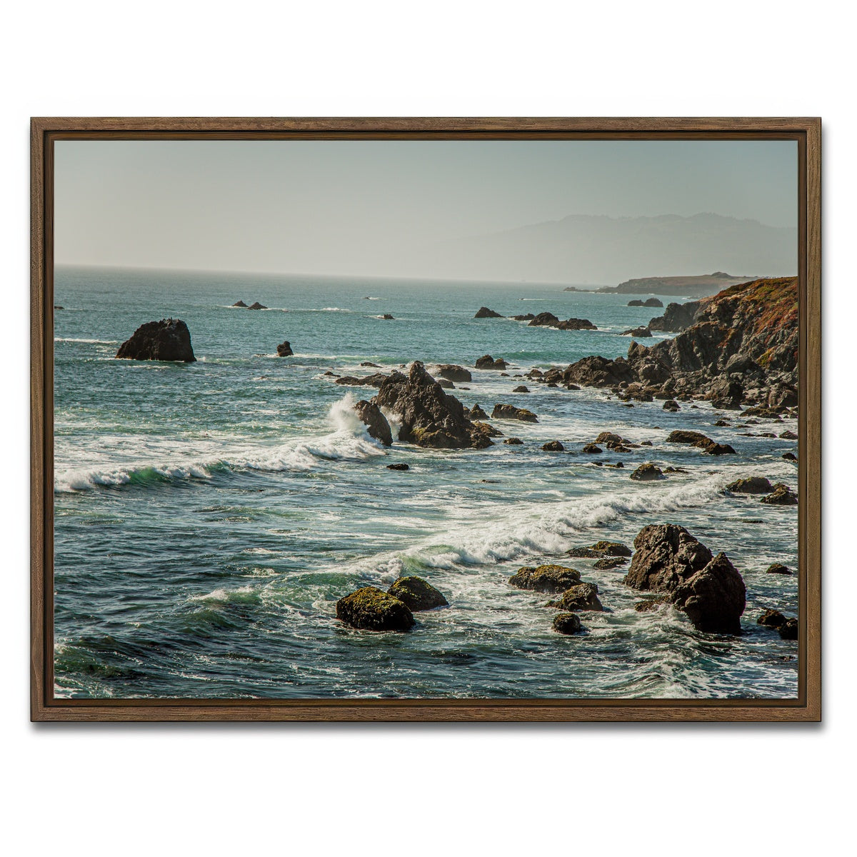AUTO-MOCKUP WHITE | Crashing Wave | 1 Piece | Walnut Framed Canvas | group=4x3
