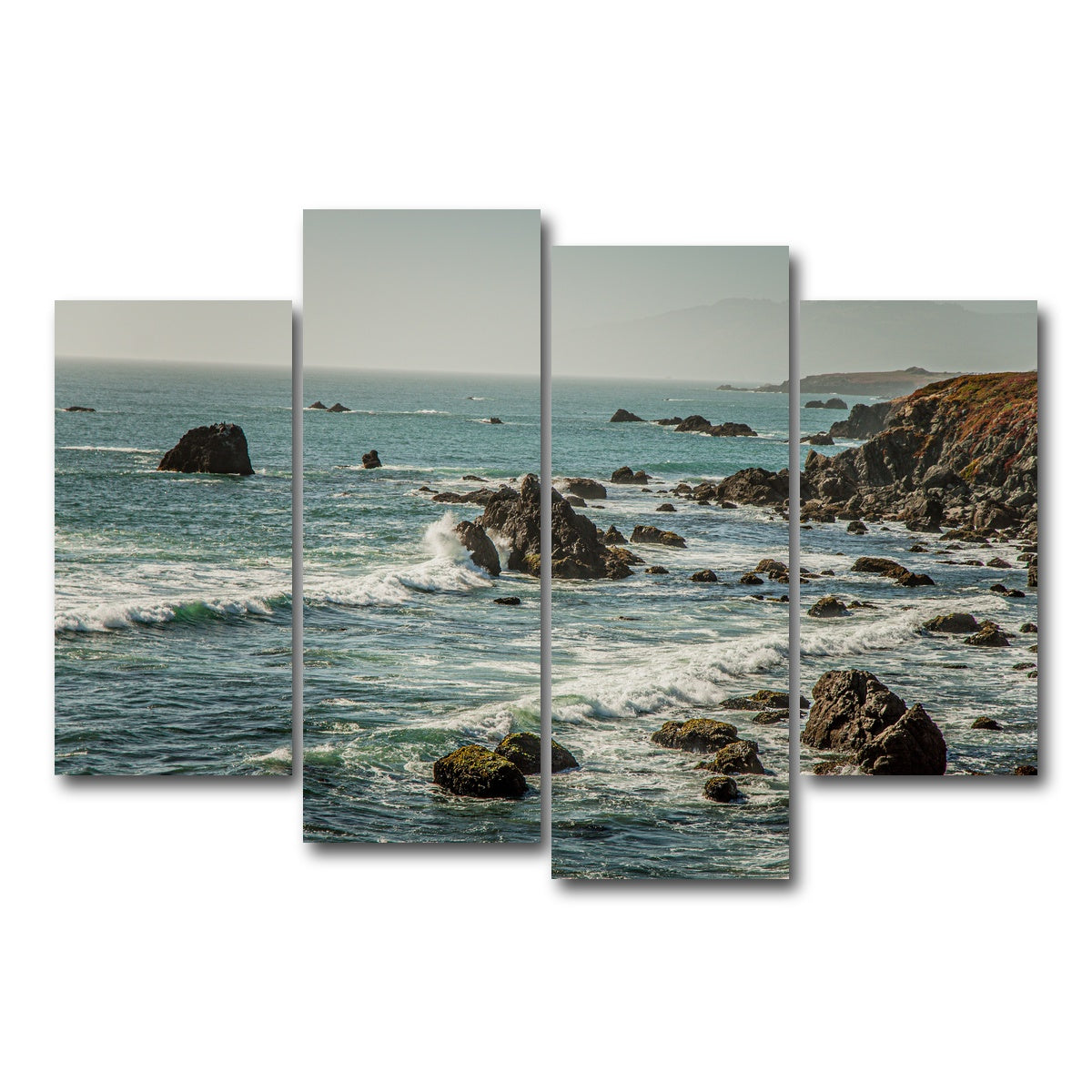 AUTO-MOCKUP WHITE | Crashing Wave | 4 Piece | Gallery Wrap Canvas | group=4_short