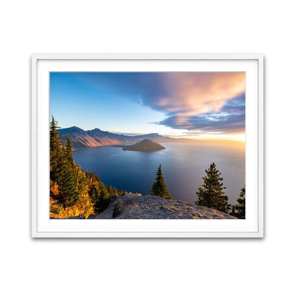 Framed Print 4x3 White