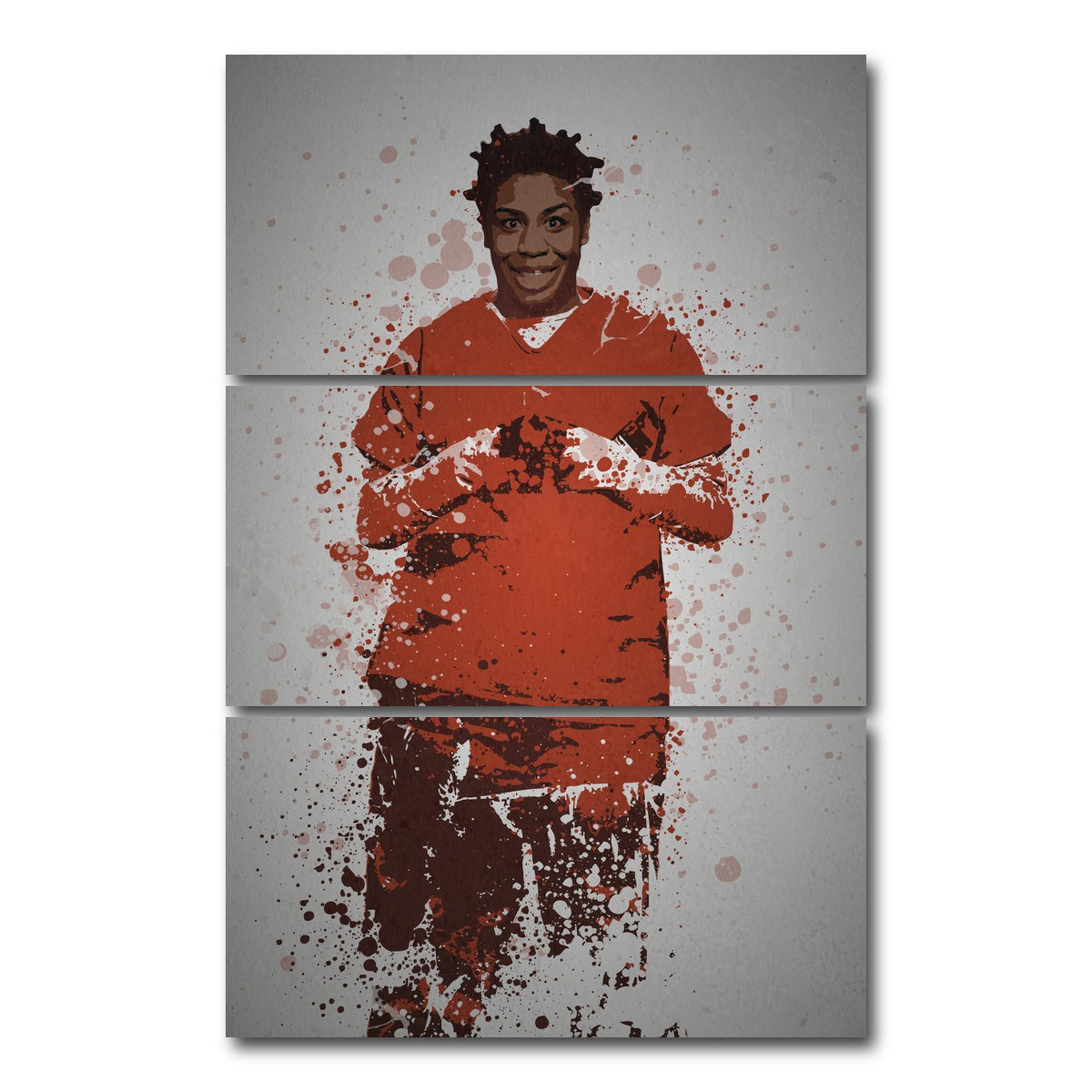 AUTO-MOCKUP WHITE | Crazy Eyes | 3 Piece | Gallery Wrap Canvas | group=12x24_stacked