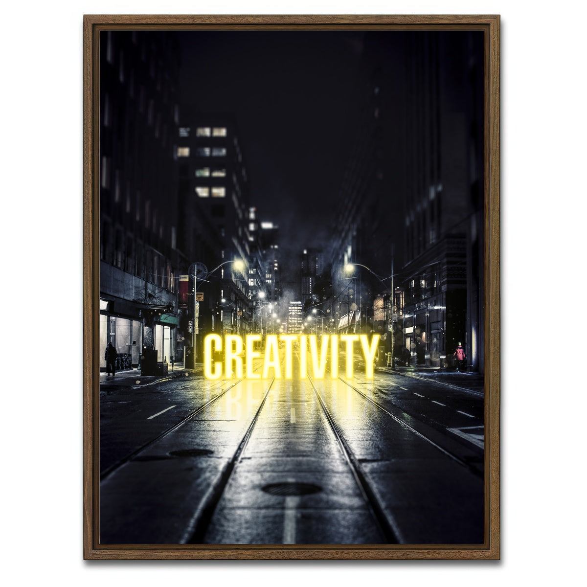 AUTO-MOCKUP WHITE | Creativity | 1 Piece | Walnut Framed Canvas | group=3x4