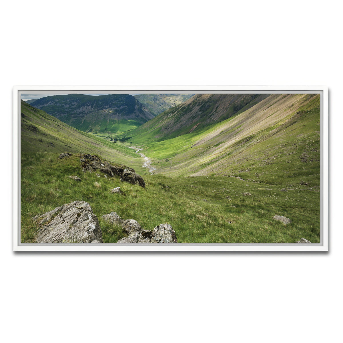 AUTO-MOCKUP WHITE | Creek in the Canyon | 1 Piece | White Framed Canvas | group=2x1