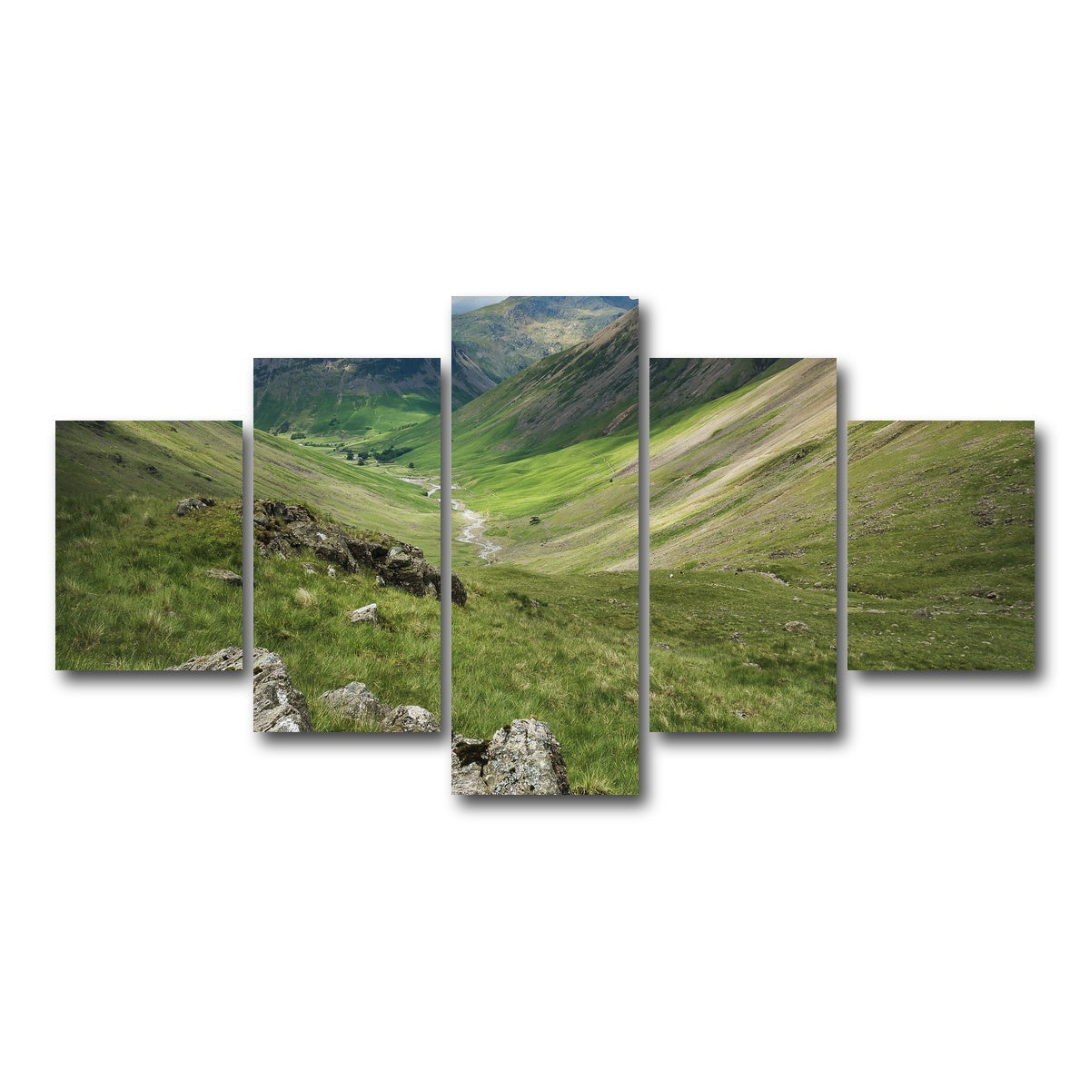 AUTO-MOCKUP WHITE | Creek in the Canyon | 5 Piece | Gallery Wrap Canvas | group=5_short