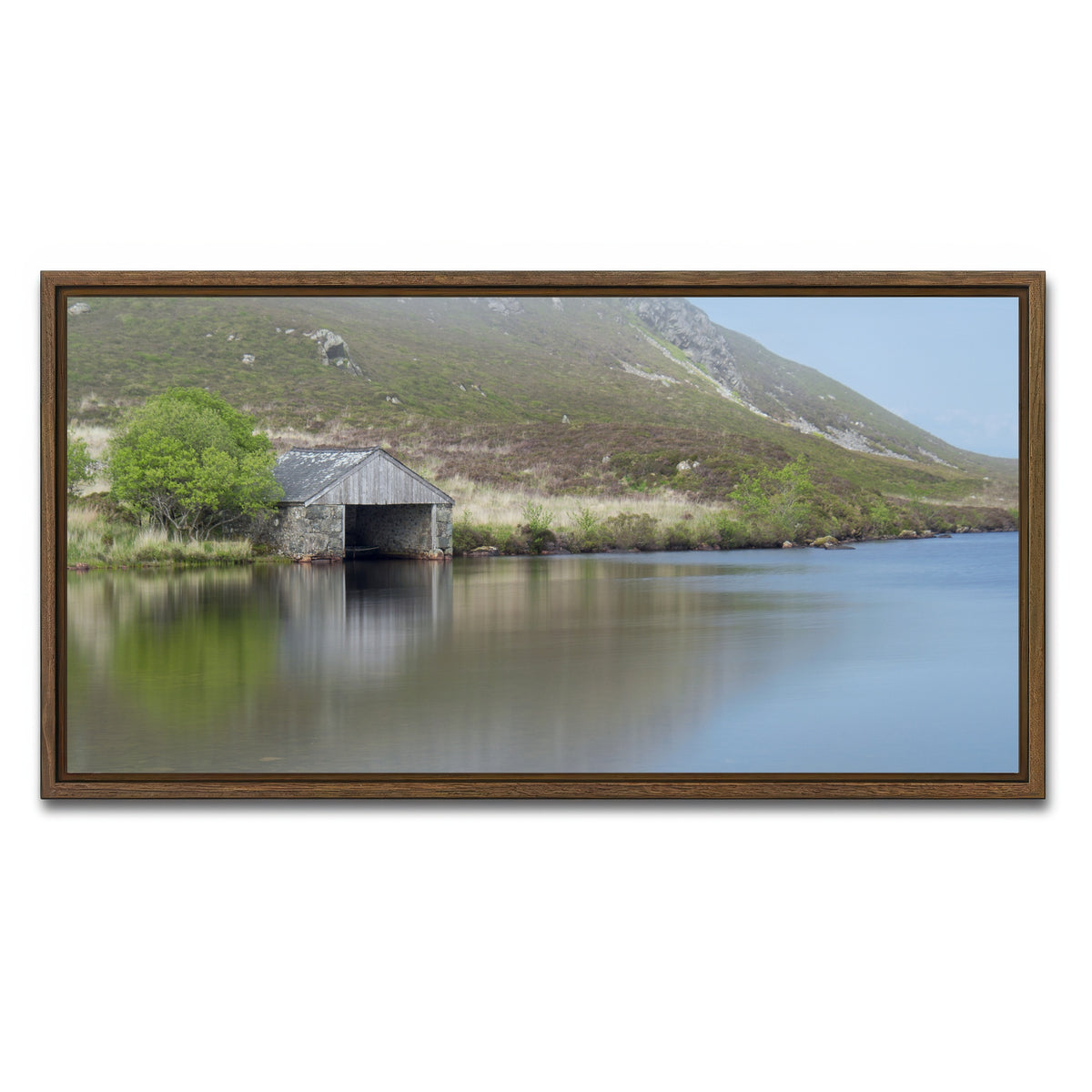 AUTO-MOCKUP WHITE | Cregennan Boat House | 1 Piece | Walnut Framed Canvas | group=2x1