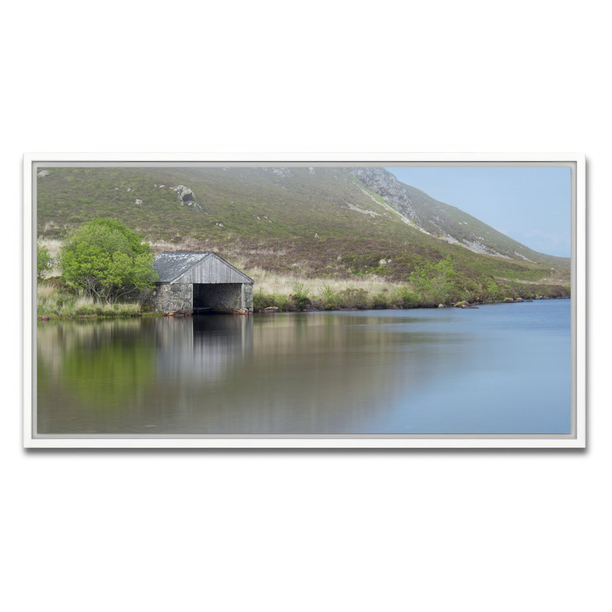 AUTO-MOCKUP WHITE | Cregennan Boat House | 1 Piece | White Framed Canvas | group=2x1