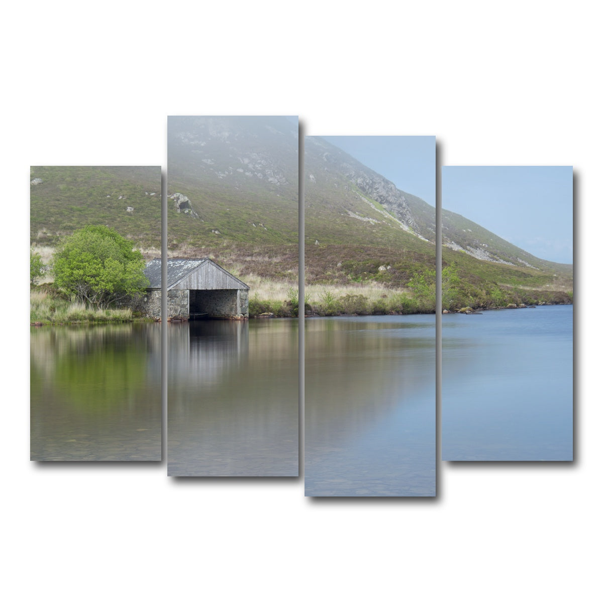 AUTO-MOCKUP WHITE | Cregennan Boat House | 4 Piece | Gallery Wrap Canvas | group=4_normal