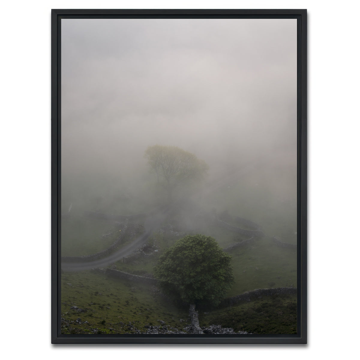 AUTO-MOCKUP WHITE | Cregennan Mist | 1 Piece | Black Framed Canvas | group=3x4