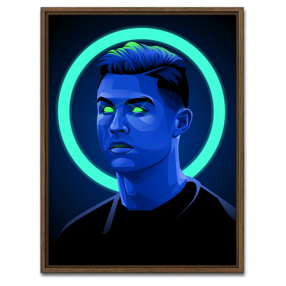 AUTO-MOCKUP WHITE | Cristiano Ronaldo | 1 Piece | Walnut Framed Canvas | group=3x4