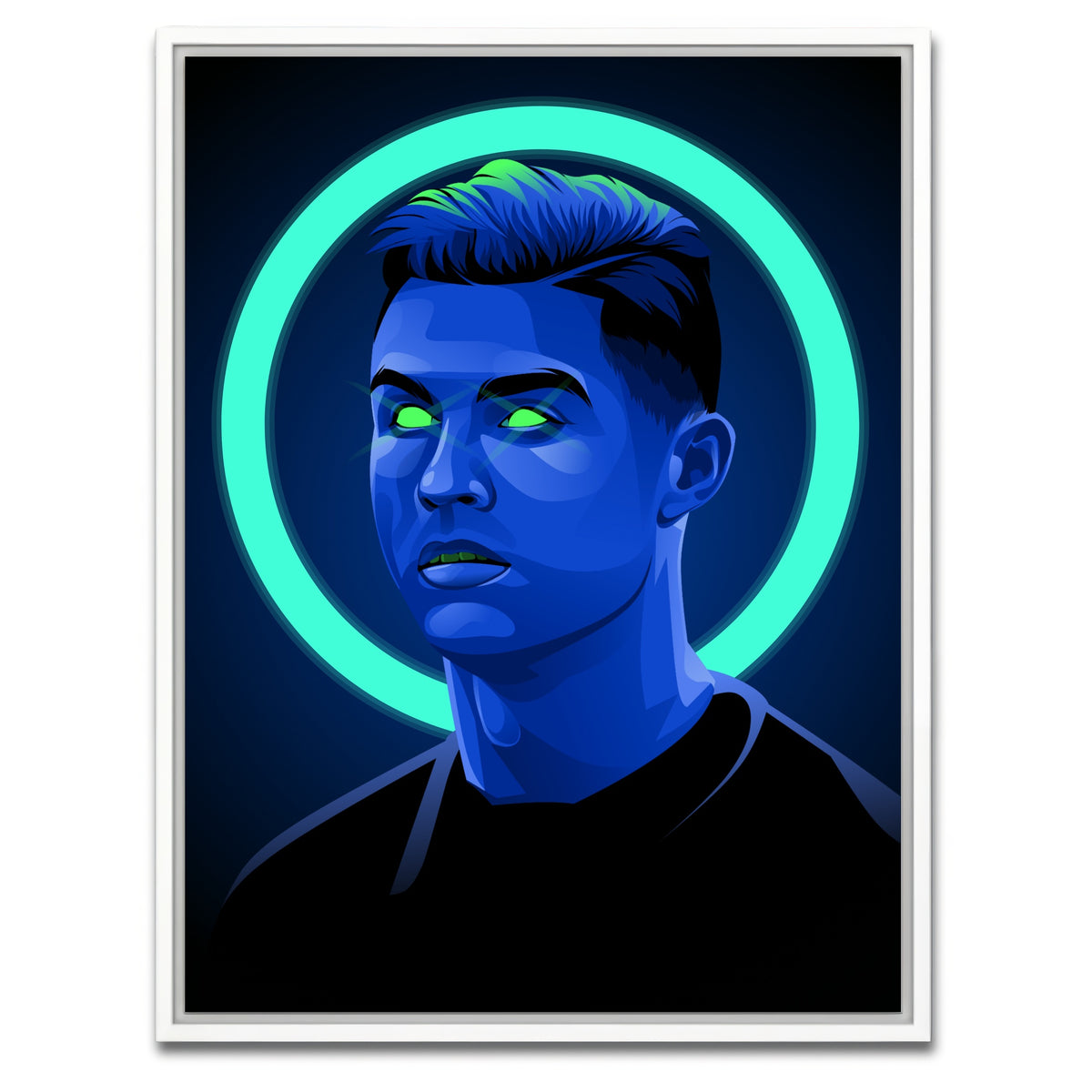 AUTO-MOCKUP WHITE | Cristiano Ronaldo | 1 Piece | White Framed Canvas | group=3x4