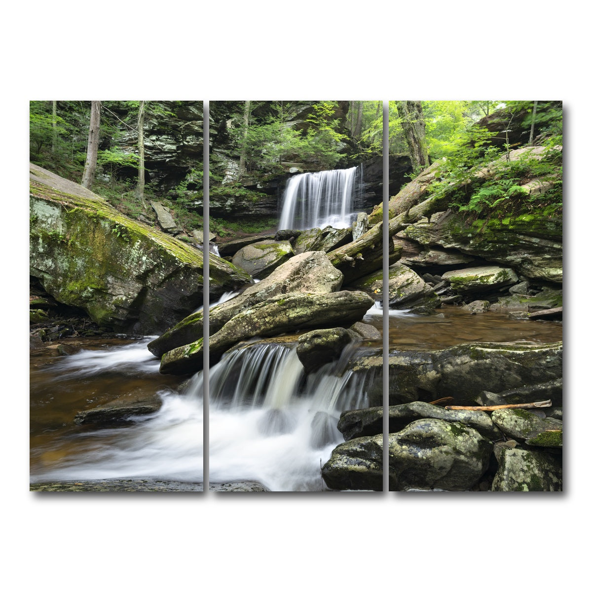 AUTO-MOCKUP WHITE | Crossed Streams | 3 Piece | Gallery Wrap Canvas | group=8x18