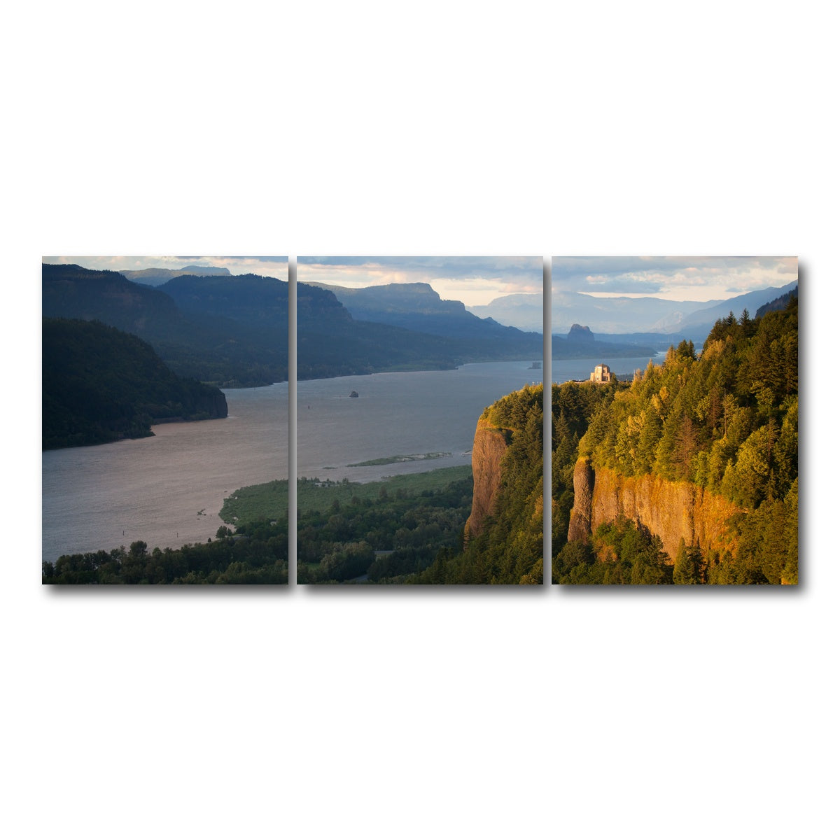 AUTO-MOCKUP WHITE | Crown Point - Columbia river Gorge | 3 Piece | Gallery Wrap Canvas | group=18x24