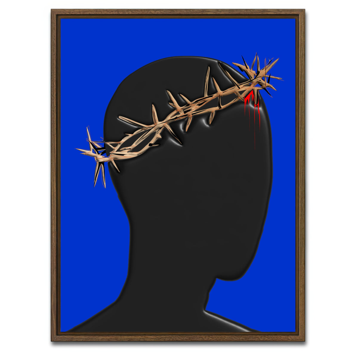 AUTO-MOCKUP WHITE | Crown of Thorns Blood | 1 Piece | Walnut Framed Canvas | group=3x4