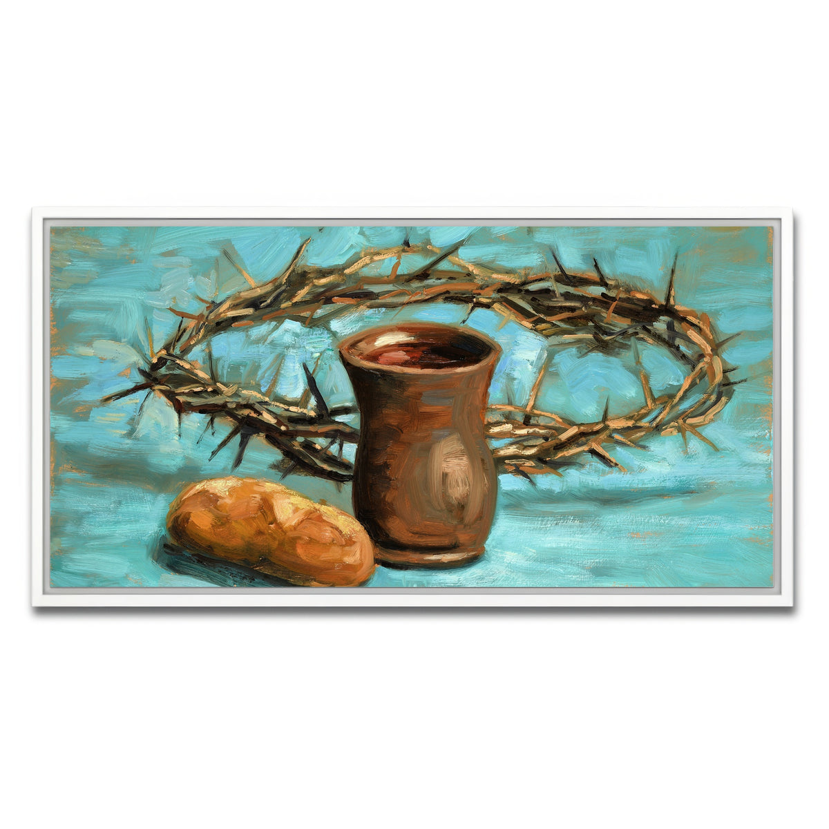 AUTO-MOCKUP WHITE | Crown of Thorns | 1 Piece | White Framed Canvas | group=2x1