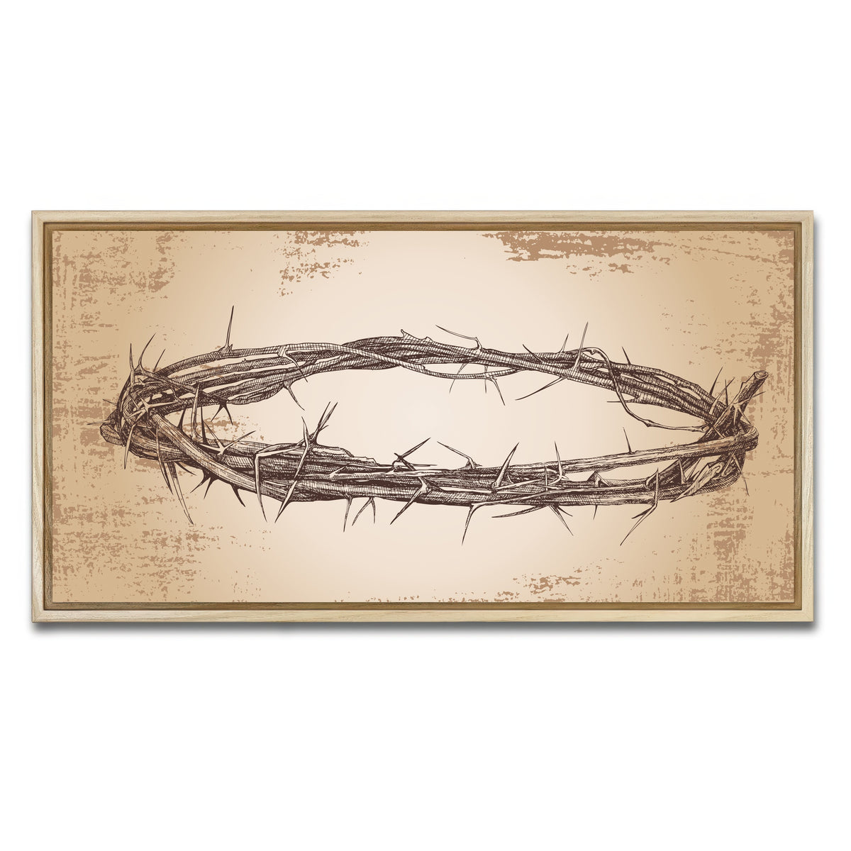 AUTO-MOCKUP WHITE | Crown of thorns vintage | 1 Piece | Natural Framed Canvas | group=2x1