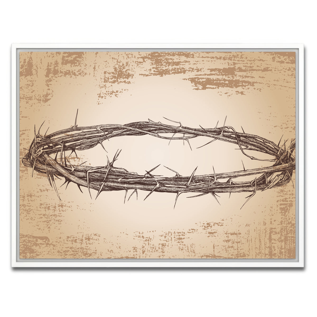 AUTO-MOCKUP WHITE | Crown of thorns vintage | 1 Piece | White Framed Canvas | group=4x3