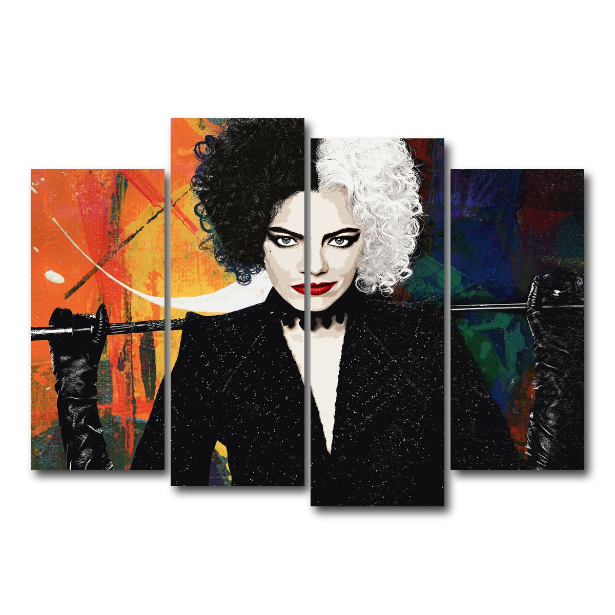 AUTO-MOCKUP WHITE | Cruella | 4 Piece | Gallery Wrap Canvas | group=4_normal